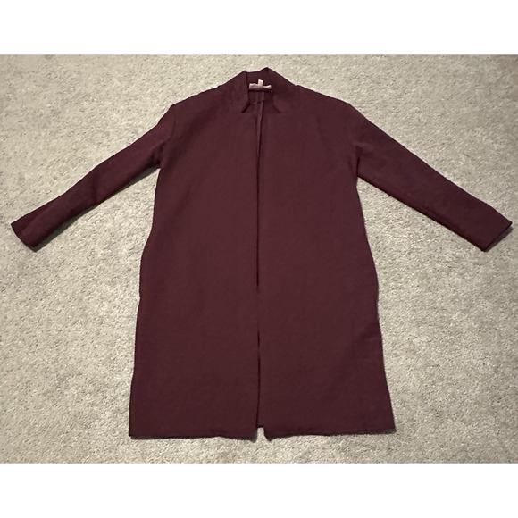 Philosophy Sweaters - Philosophy‎ Women Small Cardigan Open Front Longline Burgundy Red